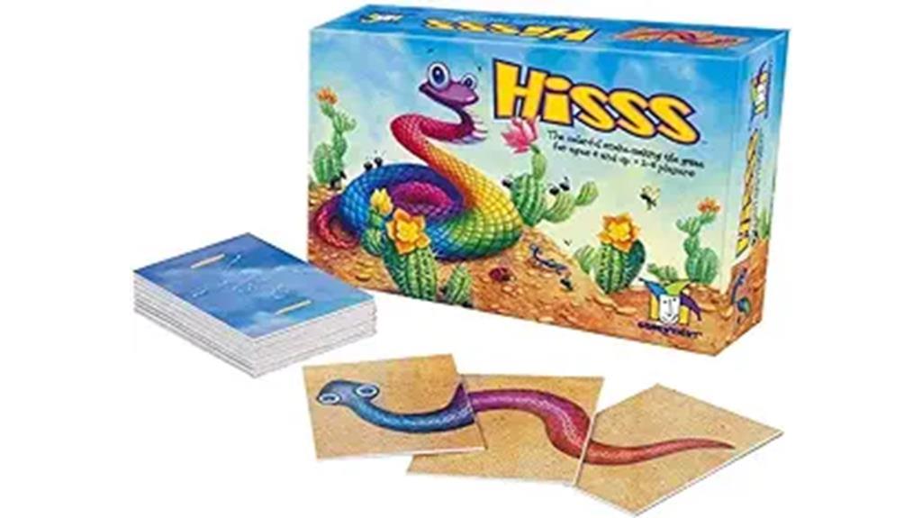 colorful snake themed card game