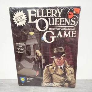 Sealed "Ellery Queen's Mystery Magazine Game" board game from Mayfair Games, featuring artwork of a detective and a woman in front of a streetlamp.