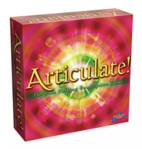 Board game "Articulate!" in colorful packaging with the tagline "The Fast Talking Description Game" from Drumond Park.