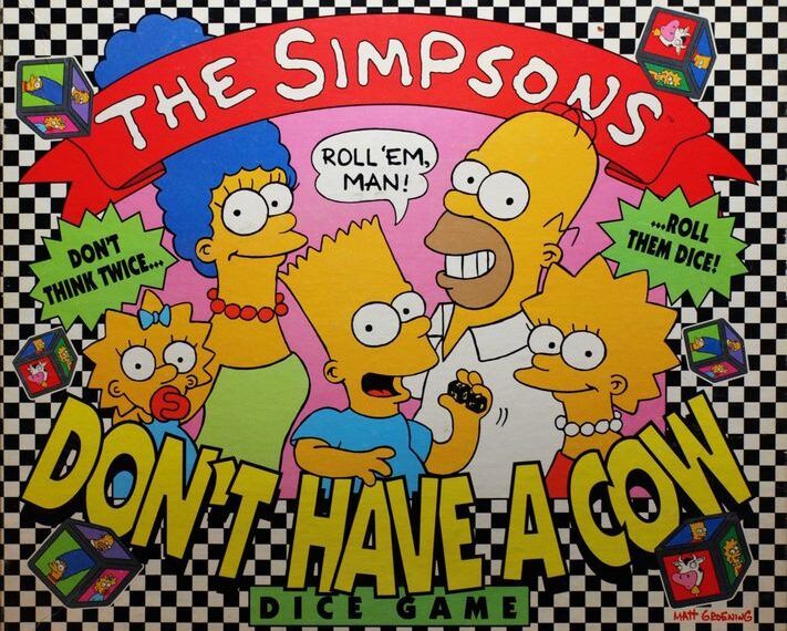 The Simpsons: Don’t Have A Cow Dice Game (1990) Board Game