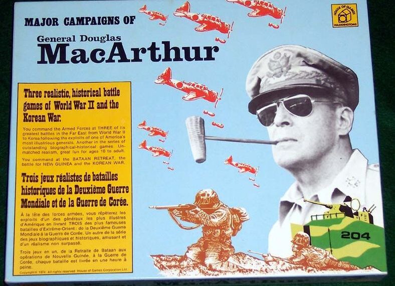 Major Campaigns of General Douglas MacArthur (1974) Board Game