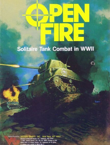 Open Fire: Solitaire Tank Combat in WWII (1988) Board Game