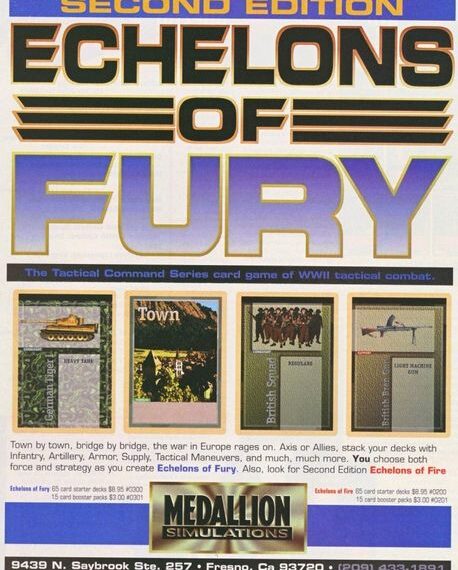 Echelons of Fury (1995) Board Game