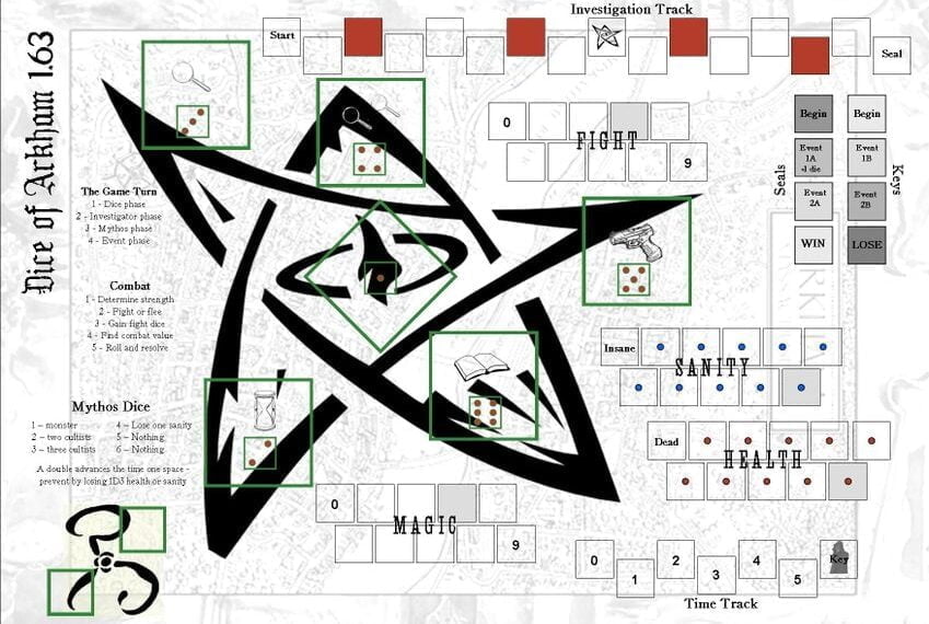 Dice of Arkham (2012) Board Game
