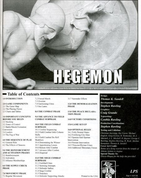 Hegemon (2002) Board Game