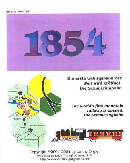 1854 (2002) Board Game