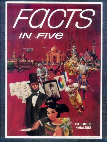 Facts in Five (1964) Board Game