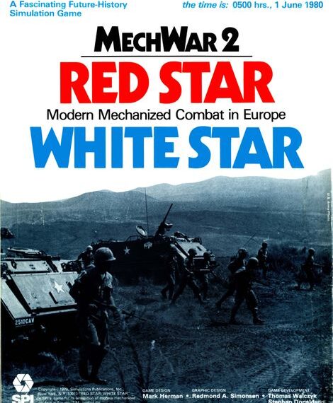 MechWar 2: Red Star / White Star Modern Mechanized Combat in Europe (1979) Board Game