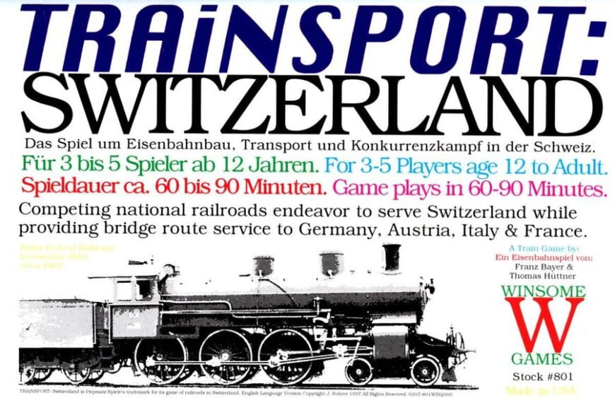 Trainsport: Switzerland (1997) Board Game