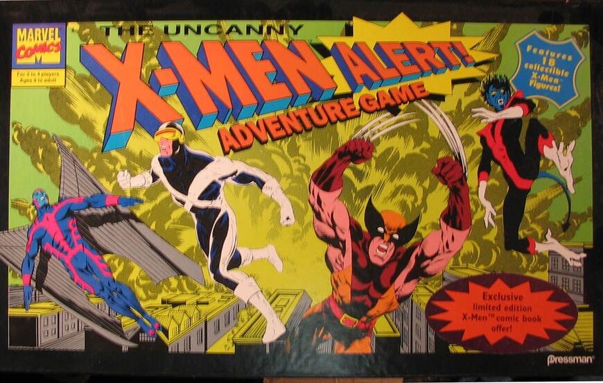 The Uncanny X-Men Alert Adventure Game (1992) Board Game
