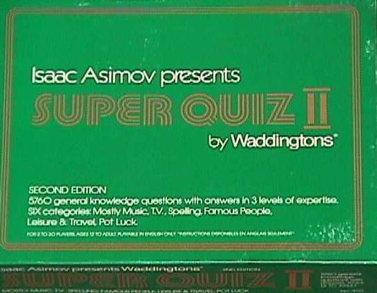 Isaac Asimov presents Super Quiz II (1983) Board Game