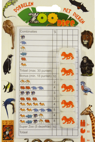 Zoo Yatzy (2011) Board Game
