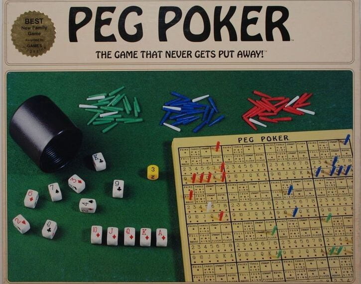Peg Poker (1993) Board Game