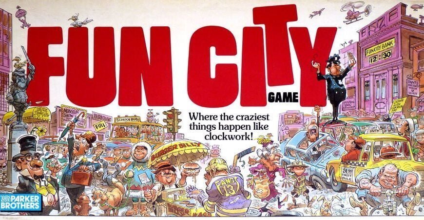 Fun City Game (1987) Board Game