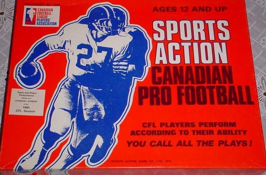 Sports Action Canadian Pro Football (1974) Board Game