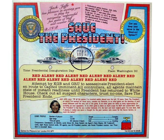 Save the President (1980) Board Game