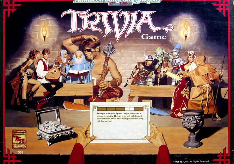 Advanced Dungeons & Dragons Trivia Game (1991) Board Game