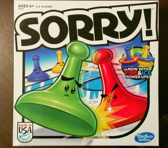 Sorry! with Fire & Ice Power-ups (2013) Board Game