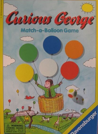 Curious George Match-a-Balloon Game (1957) Board Game