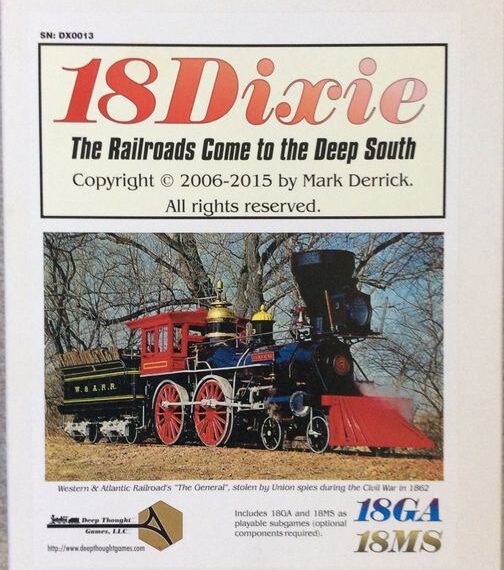 18Dixie with 18MS and 18GA (2015) Board Game