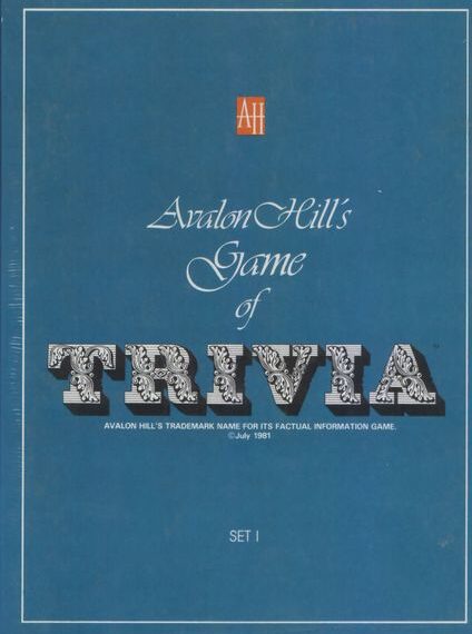 Avalon Hill Game Company’s Game of Trivia (1981) Board Game