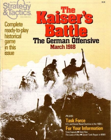 The Kaiser’s Battle: The German Offensive, March 1918 (1980) Board Game