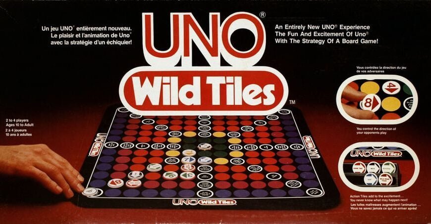 UNO Wild Tiles (1982) Board Game