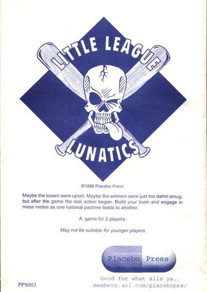 Little League Lunatics (1999) Board Game