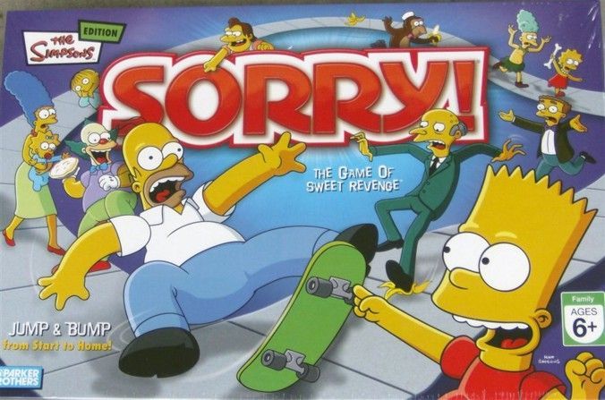 Sorry! The Simpsons Edition (2007) Board Game