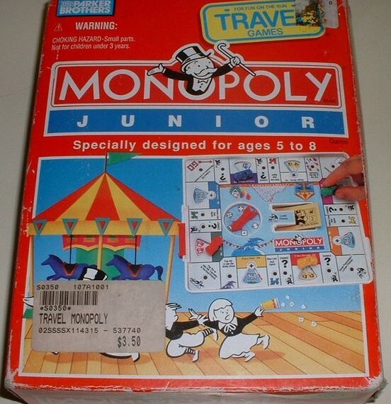Monopoly Junior: Travel Edition (1991) Board Game