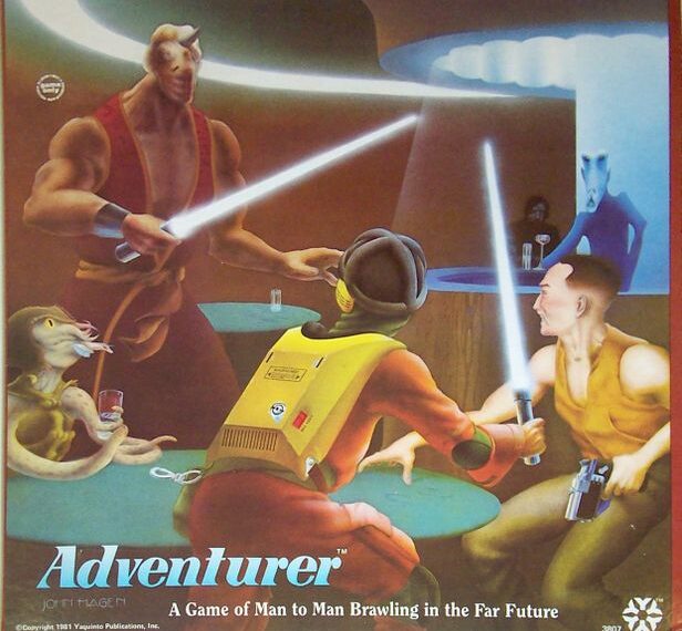 Adventurer: A Game of Man to Man Brawling in the Far Future (1980) Board Game