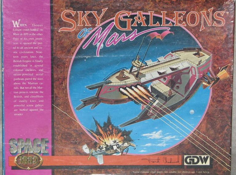 Sky Galleons of Mars (1988) Board Game
