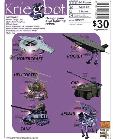 Kriegbot (2008) Board Game