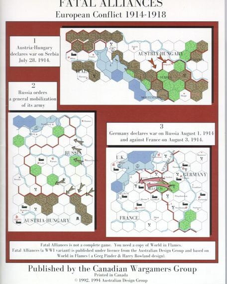 Fatal Alliances II (1994) Board Game