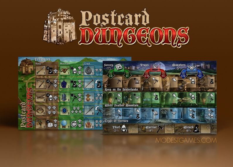 Postcard Dungeons (2018) Board Game