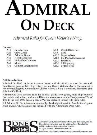 Admiral on Deck (2001) Board Game