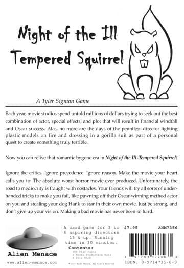 Night of the Ill-Tempered Squirrel (2000) Board Game