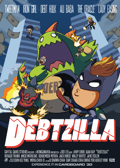 Debtzilla (2018) Board Game