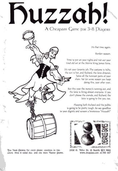 Huzzah! (1997) Board Game