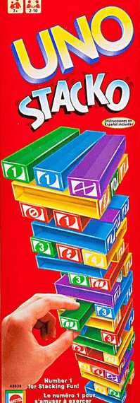 UNO Stacko (1994) Board Game