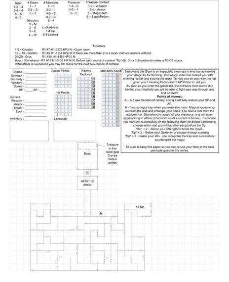 Pocket Dungeon (2009) Board Game