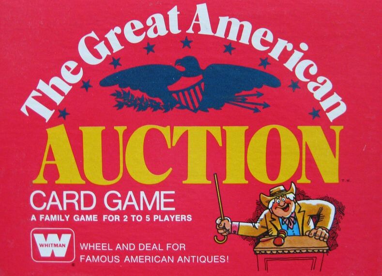 The Great American Auction Card Game (1975) Board Game
