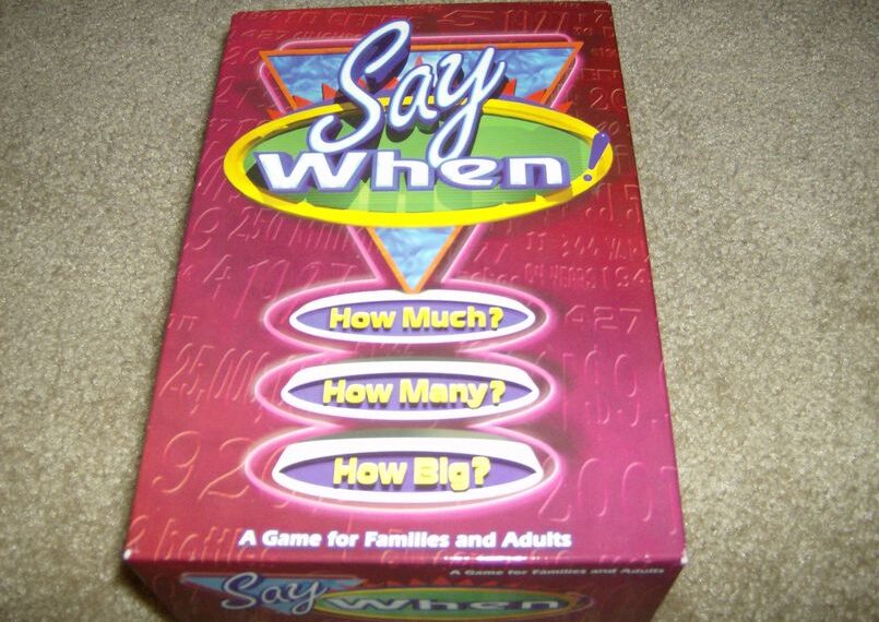 Say When! (1998) Board Game