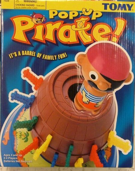 Pop-Up Pirate! (1975) Board Game