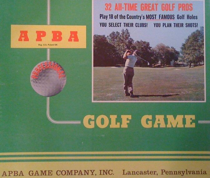 APBA Professional Golf (1962) Board Game