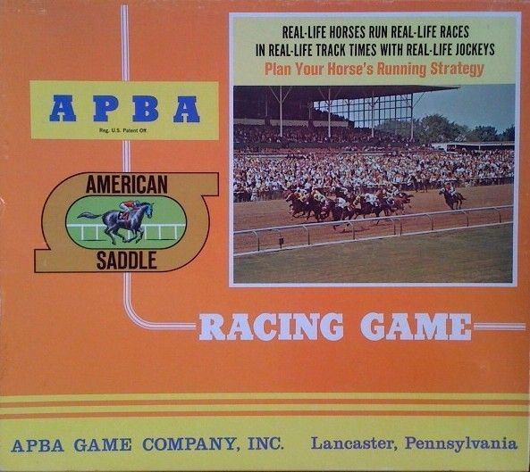 APBA American Saddle Racing (1970) Board Game