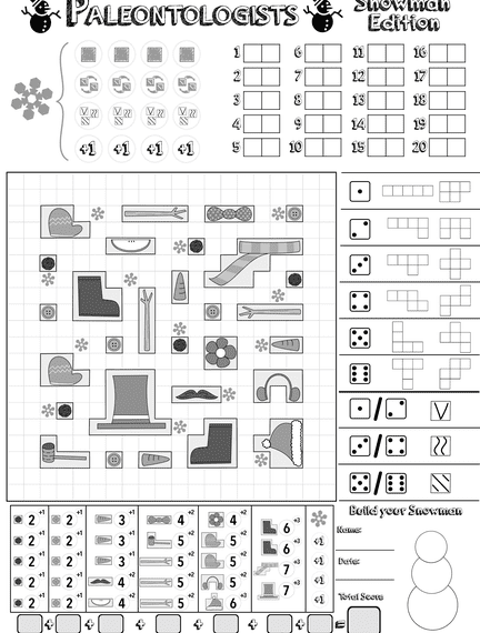 Paleontologists: Snowman Edition (2020) Board Game
