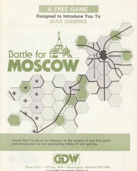 Battle for Moscow (1986) Board Game