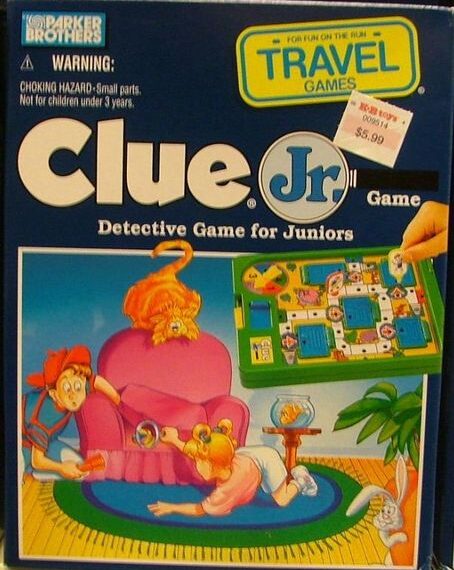 Clue Jr. Travel Game (1994) Board Game