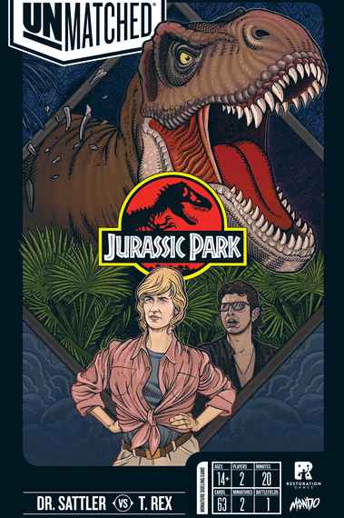 Unmatched: Jurassic Park – Dr. Sattler vs. T. Rex (2022) Board Game